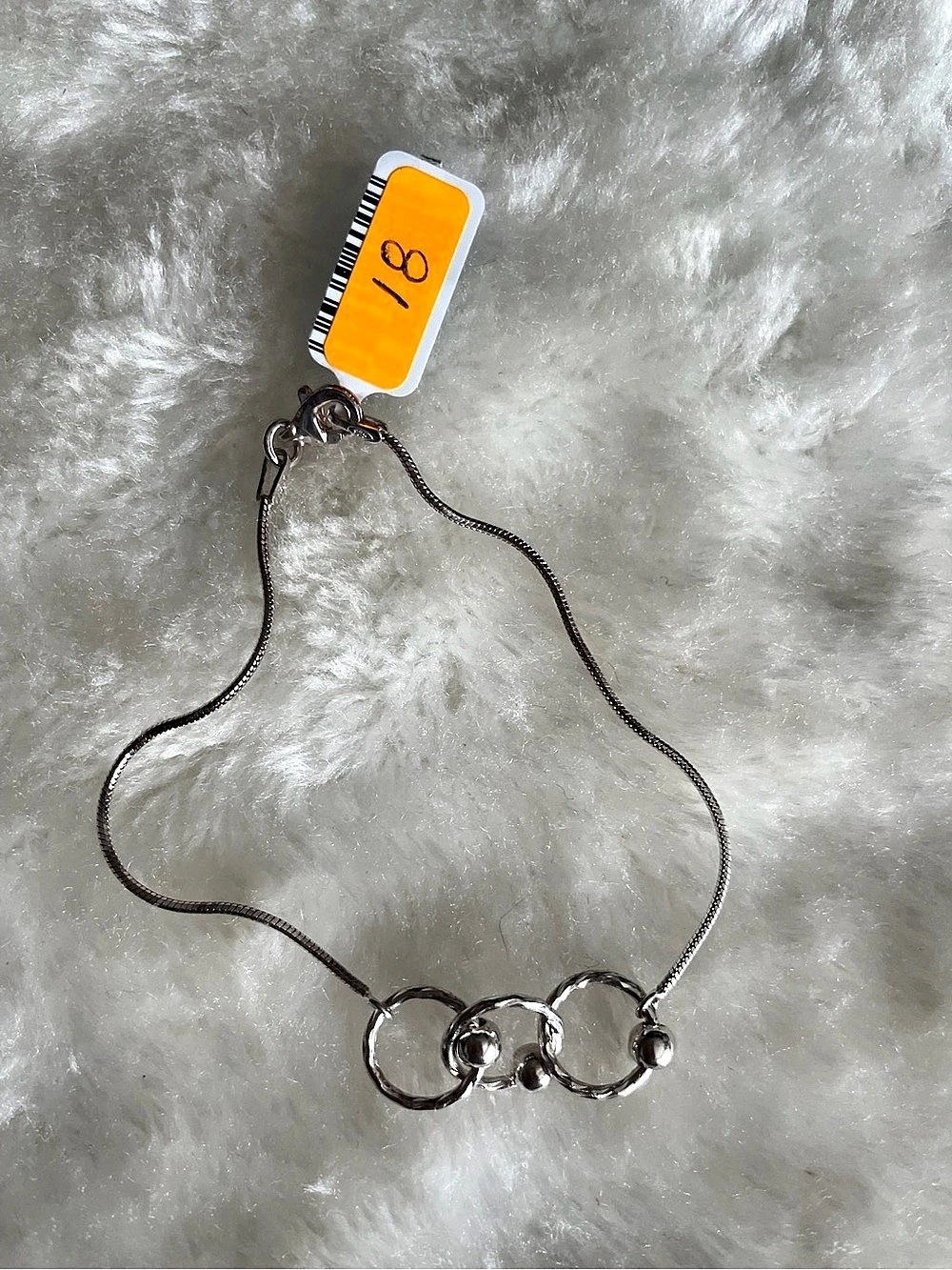 Silver-Tone Ring Pendant Bracelet